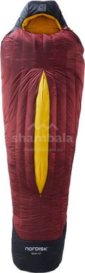 Спальный мешок Nordisk Oscar Mummy Large (-5/-10°C), 190 см - Left Zip, rio red/mustard yellow/black (110454)